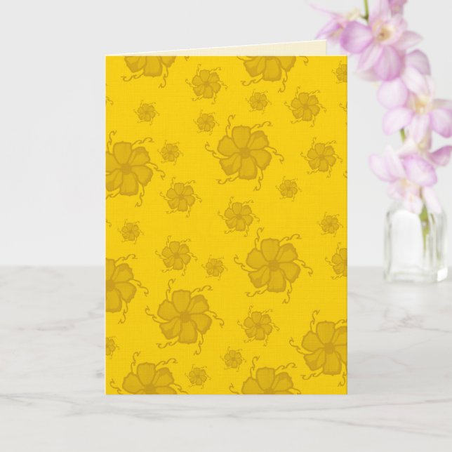 Tarjeta en blanco monocroma FTF 5x7 en amarillo (Orquídea)