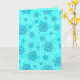 Tarjeta en blanco monocroma FTF 5x7 en azul verde