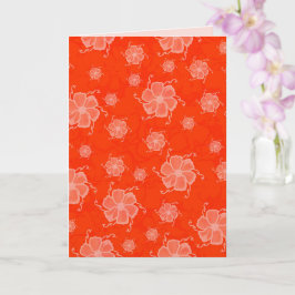 Tarjeta en blanco monocroma FTF 5x7 en naranja