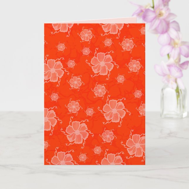 Tarjeta en blanco monocroma FTF 5x7 en naranja (Orquídea)