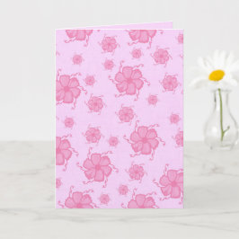 Tarjeta en blanco monocroma FTF 5x7 en rosa claro