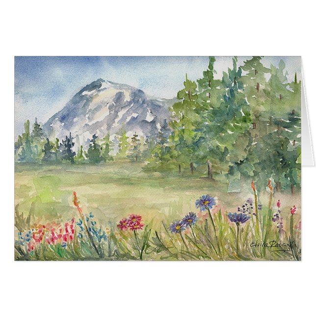 Tarjeta en blanco Nevado Monuntain (Anverso (Horizontal))