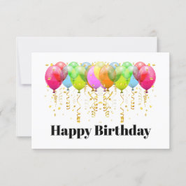 Tarjeta en blanco o Feliz Cumpleaños