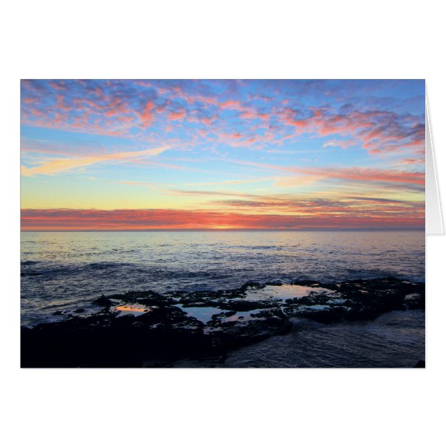 Tarjeta en blanco, Ocean Sunset (Anverso (Horizontal))