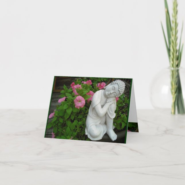 Tarjeta en blanco pacífica de Buda (Anverso)