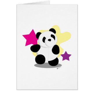 Tarjeta en blanco - panda del baile