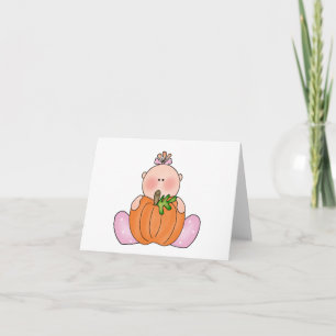 Tarjeta en blanco para bebé de calabaza lil