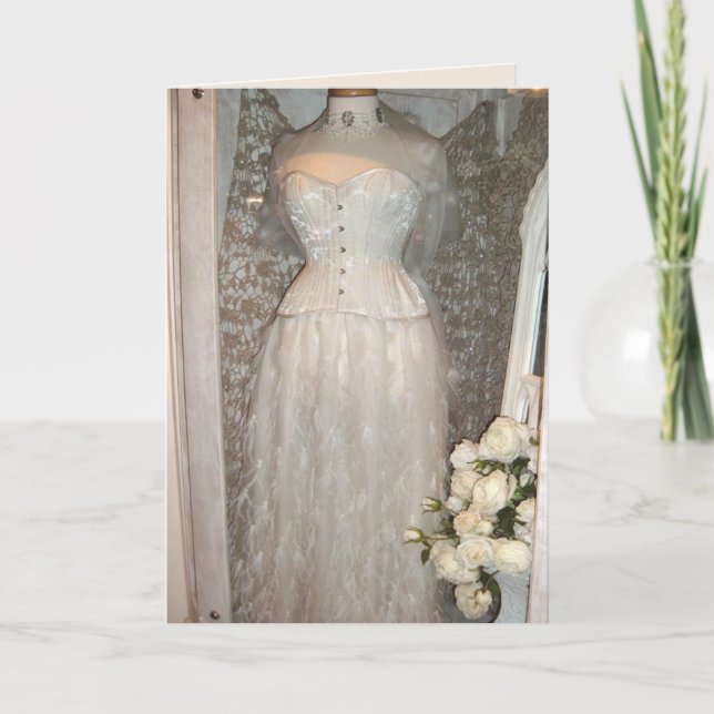 Tarjeta en blanco para boda (Anverso)