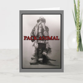 Tarjeta en blanco para bomberos