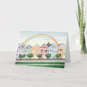 Tarjeta en blanco para damas pintadas de San Franc