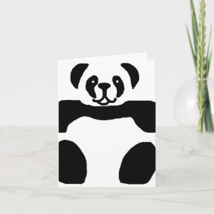 Tarjeta en blanco para el oso panda