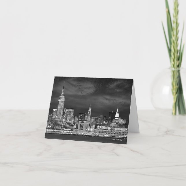 Tarjeta en blanco para el Skyline de la ciudad de  (Anverso)