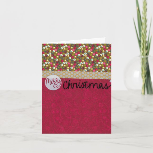 Tarjeta en blanco para Feliz Navidad de 4" x 5,6" (Anverso)