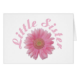 Tarjeta en blanco para hermanita Gerbera