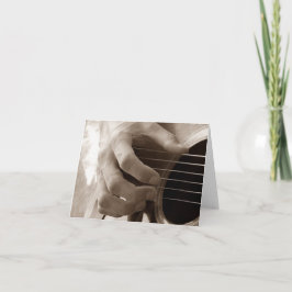Tarjeta en blanco para los guitaristas
