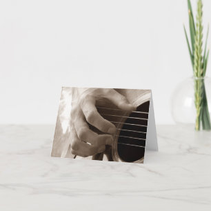 Tarjeta en blanco para los guitaristas