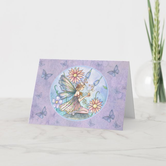 Tarjeta en blanco para mariposa de hadas de Molly  (Anverso)