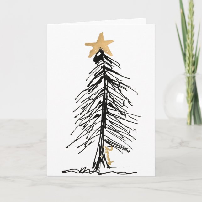 Tarjeta en blanco para Navidades simples (Anverso)