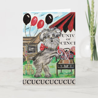 Tarjeta en blanco para perros traslados de la Univ