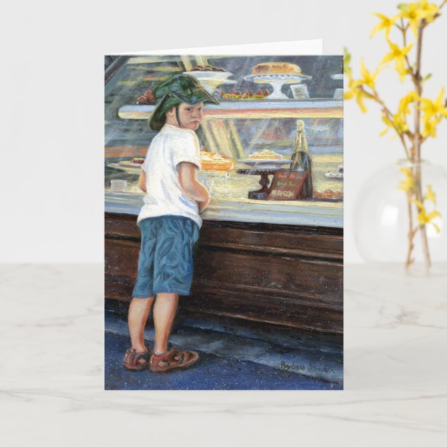 Tarjeta en blanco para "postre negado" (flor amarilla)