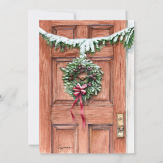 Tarjeta en blanco para saludos de temporada