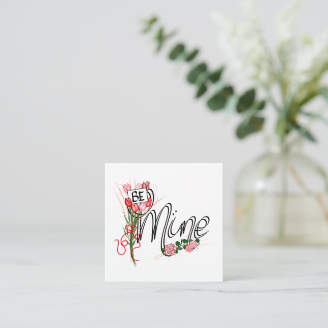 Tarjeta en blanco para ser mi San Valentín (Anverso de pie)