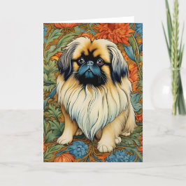 Tarjeta en blanco Pekingese