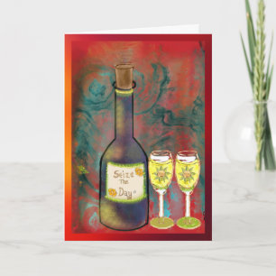 Tarjeta en blanco plegada 5X7 - ¡Aprovecha el día!