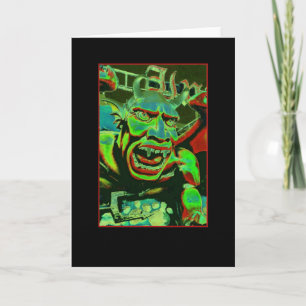 Tarjeta en blanco psicodélica de Spookhouse del