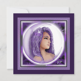 Tarjeta en blanco Purple Moon Child
