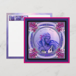 Tarjeta en blanco Purple Ocean Mermaid