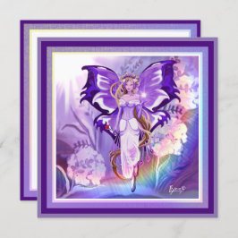 Tarjeta en blanco Purple Sun Fairy