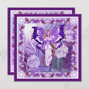 Tarjeta en blanco Purple Sun Fairy