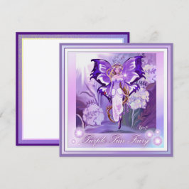 Tarjeta en blanco Purple Sun Fairy