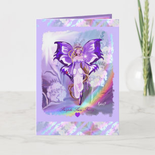 Tarjeta en blanco Purple Sun Fairy