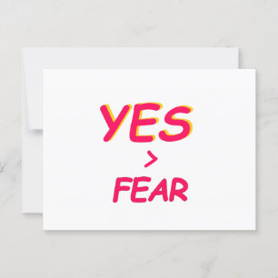 Tarjeta en blanco sin miedo