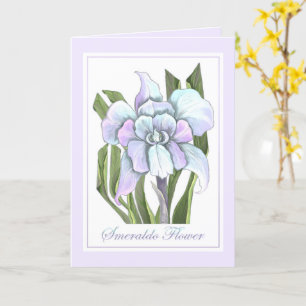 Tarjeta en blanco Smeraldo Flower