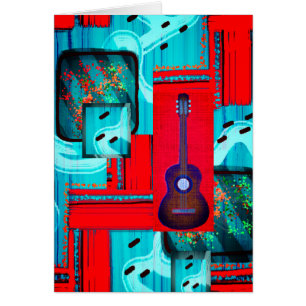 Tarjeta en blanco "Sobrescrita" del Collage de mús