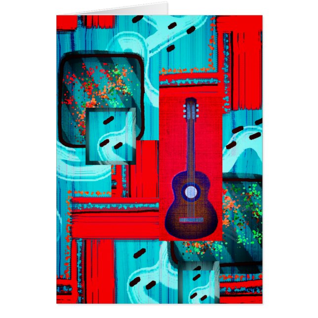 Tarjeta en blanco "Sobrescrita" del Collage de mús (Frente)