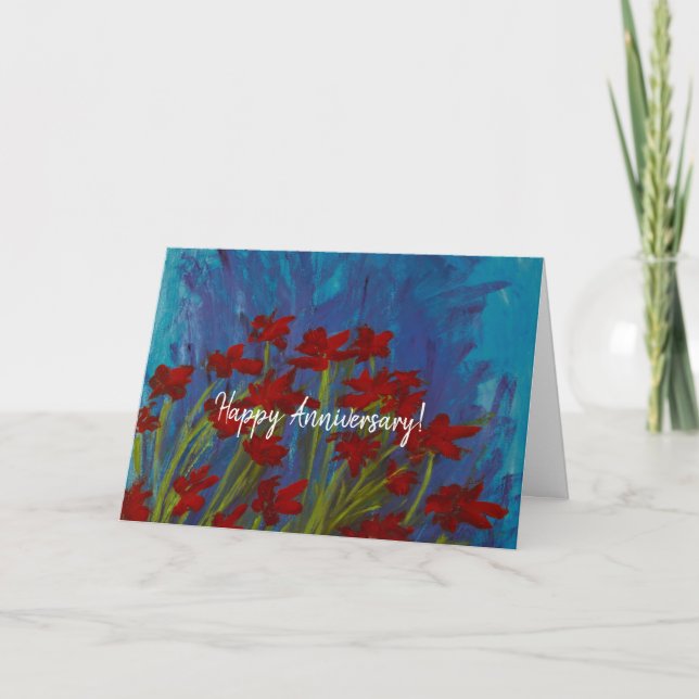 Tarjeta en blanco Stella Happy Anniversario (Anverso)