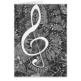 Tarjeta en blanco Treble Clef