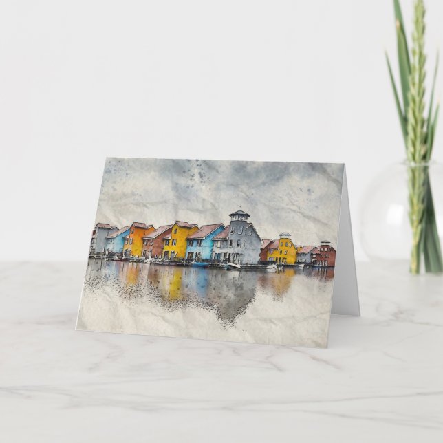 Tarjeta en blanco viva del río (Anverso)