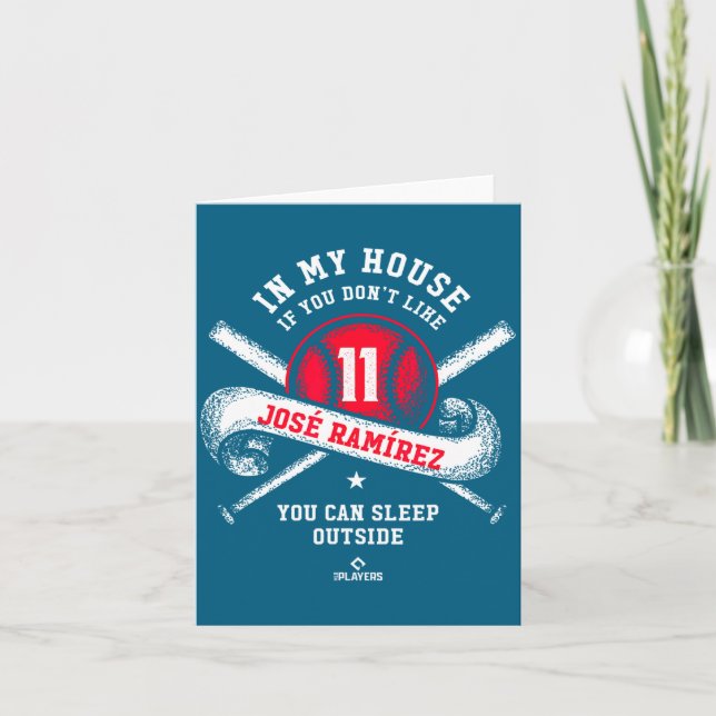 Tarjeta En Camiseta Casa Jose Ramirez Mlbpa Mlb (Anverso)