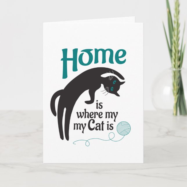 Tarjeta En casa está mi gato (Anverso)