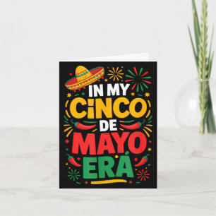 Tarjeta En cinco de mayo era fiesta celebración cinco de