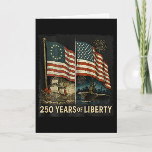 Tarjeta En Ck Bandera de Betsy Ross 250 años de libertad C