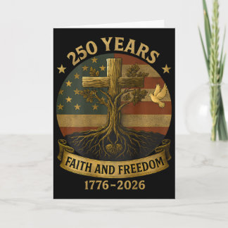 Tarjeta En Ck Flag Cross 250 Años Fe Y Libertad 1776-