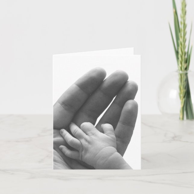 Tarjeta En Daddys Hands Notecard (Anverso)
