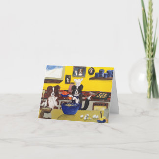 Tarjeta en der Weihnachtsbäckerei bei Familie Border Colli