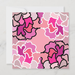 Tarjeta En el arte del patrón geométrico rosado del siglo